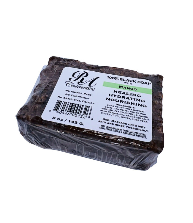 RA Cosmetics RA Black Soap Bar With Mango 5oz