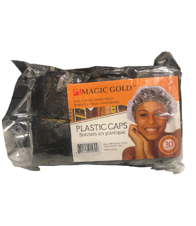 MAGIC GOLD MGC 30Pcs Plastic Cap Black