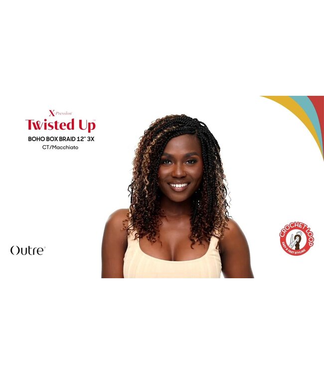 X-Pression Twisted Up Boho Box Braid 12" 3X