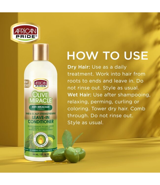African Pride Olive Miracle Leave In Conditioner 12oz