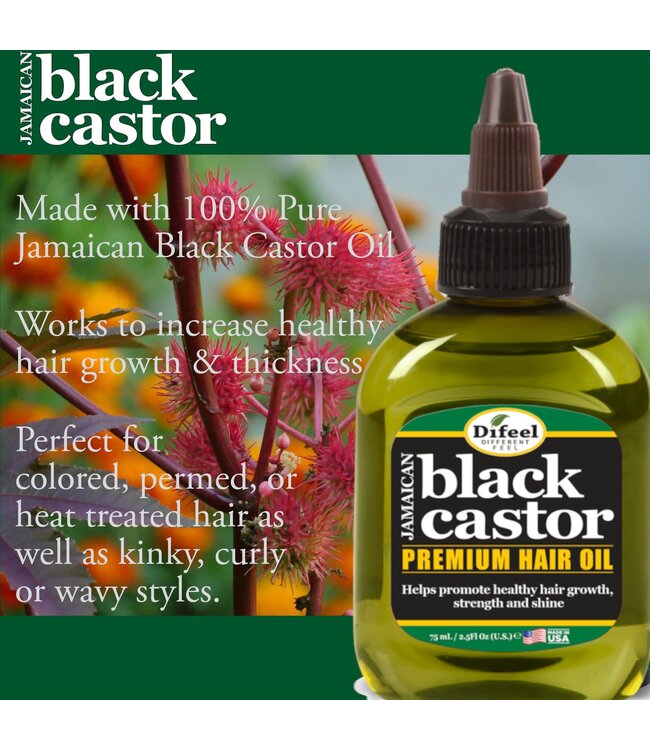 Difeel 99%  Natural Castor Premium Hair Oil JBC 2.5oz