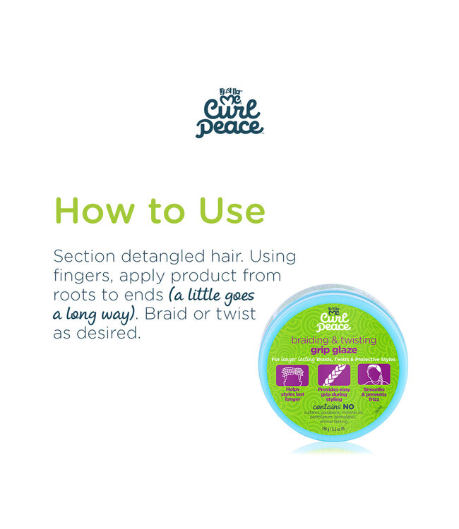 Soft & Beautiful Just For Me Curl Peace Braiding & Twisting Grip Glaze 5.5oz