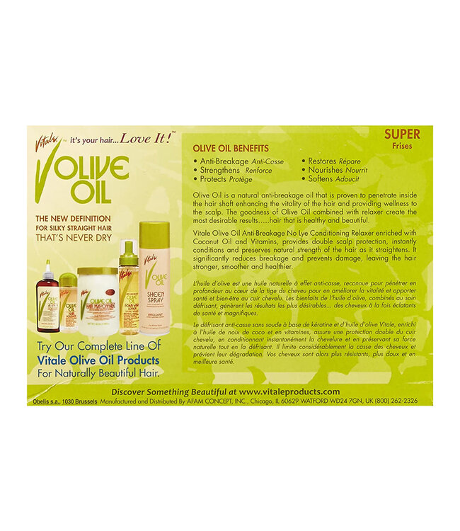 Vitale Olive Oil Relaxer Kit 2 Application Super