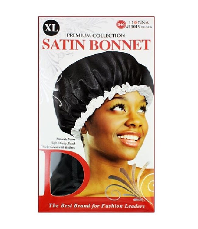 Magic Collection Donna Satin Bonnet 11019XL Blk