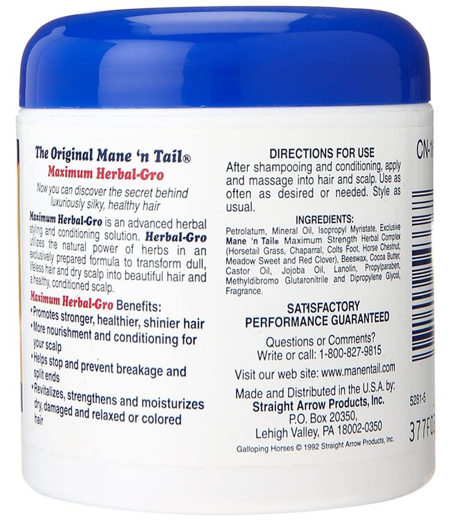 mane'n tail Maximum Herbal Gro Styling Pomade 5.5oz