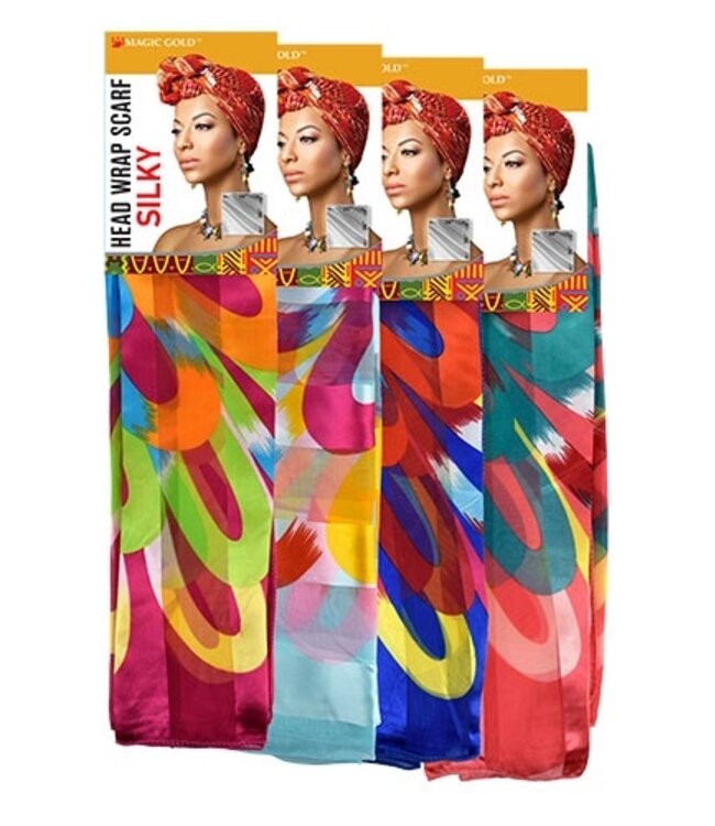 MAGIC GOLD Head Wrap Scarf Silky #6 #SCF99576