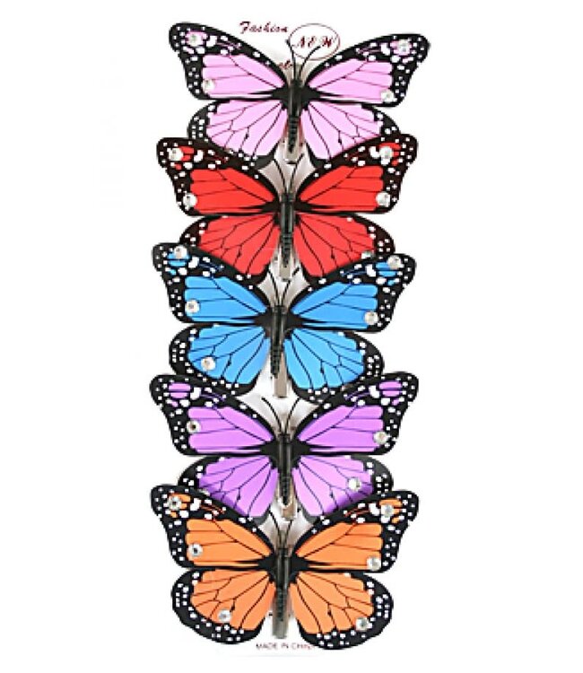 Kids Hair #2426 Clip -Butterfly Asst ( 5pcs )