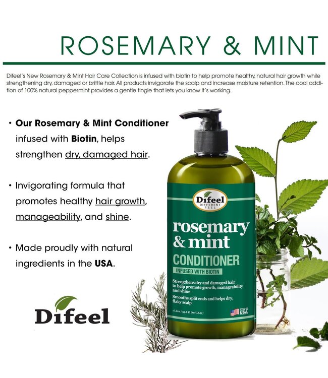 Difeel Rosemary & Mint Hair Conditioner 33.8oz
