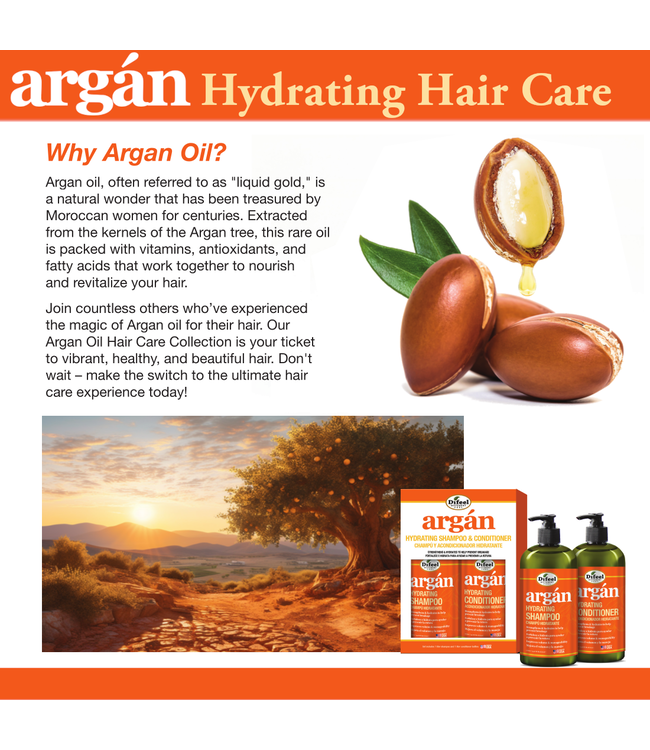 Difeel Argan Premium Hair Oil 8oz