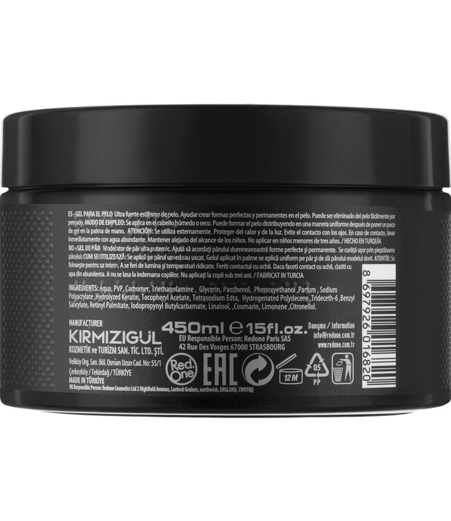 Red One Men Hair Gel Silver With Vitamin & Keratin 450ml