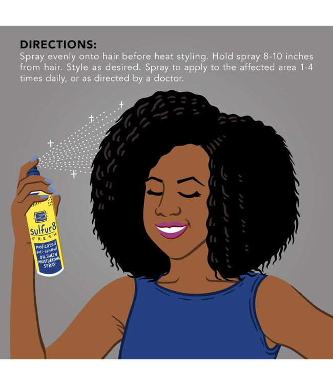 Sulfur 8 Fresh Oil Sheen Moisturizing Spray 12oz