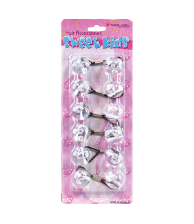 MAGIC GOLD Kid's Hair Bubbles Round #XL11 Clear