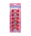 MAGIC GOLD Kid's Hair Bubbles Round #XL12 Red/Crystal Red