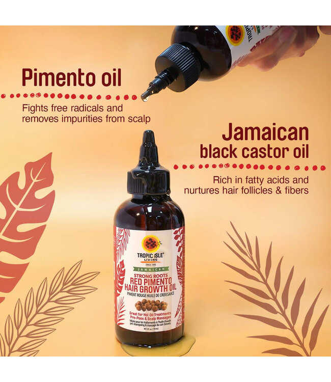 Tropic Isle Living Natural Red Pimento Hair Growth Oil 4oz