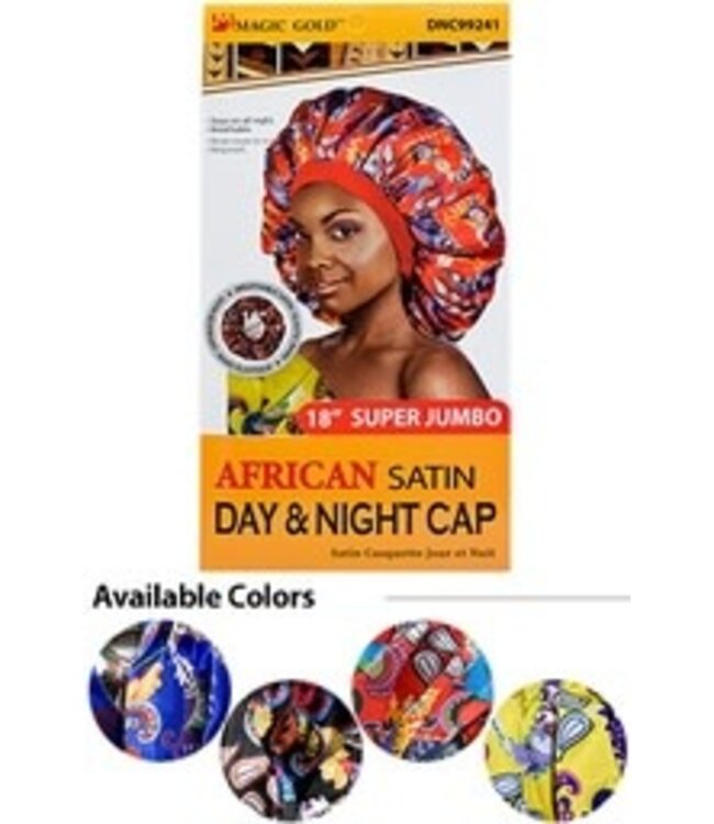 Magic Collection African Satin Day & Night Cap ( S/Jumbo Asst ) #99241