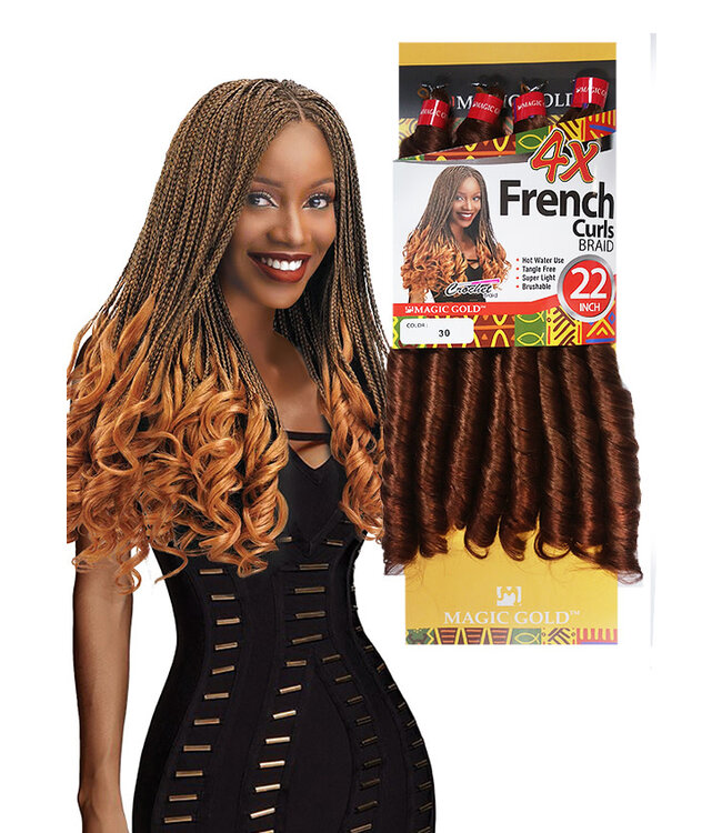 MAGIC GOLD 4X French Curl Braid 22"