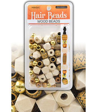 Magic Collection Wooden Beads Mix Design ( 9 pcs )