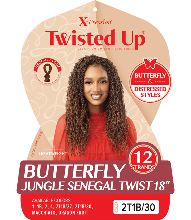 X-Pression Twisted Up Butterfly Jungle Senegal Twist