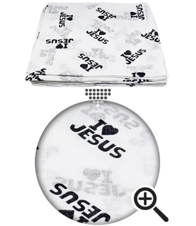 Magic Collection Bandanna #999745 I Love Jesus W/White