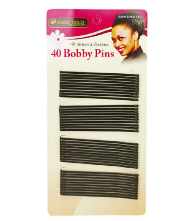 Magic Collection 40 Bobby Pins 0119 Blk