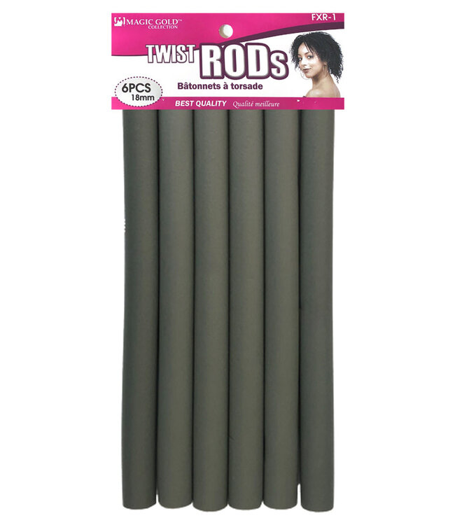 Magic Collection FXR 1 Twist Rods Gray (6PCS) 18mm
