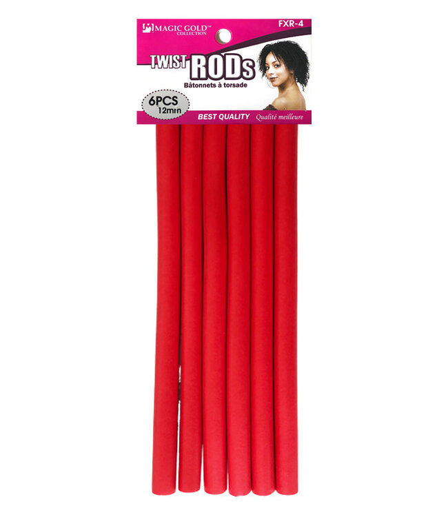 Magic Collection FXR 4 Twist Rods Red (6PCS)12mm