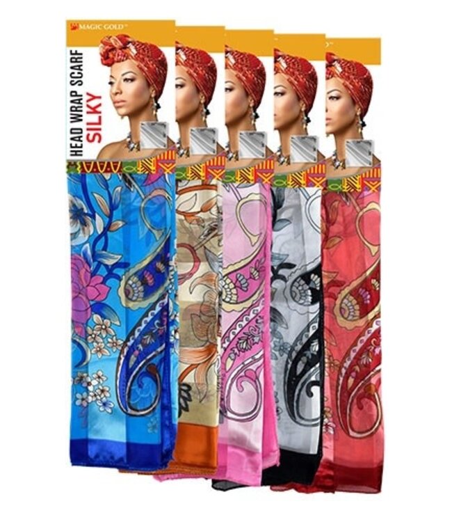 MAGIC GOLD Head Wrap Scarf Silky #7 #SCF99577