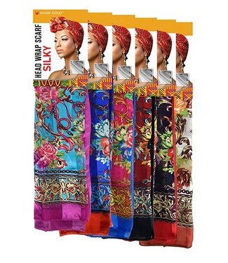 MAGIC GOLD Head Wrap Scarf Silky #3 #SCF99573