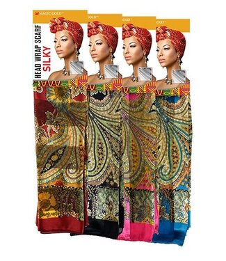 MAGIC GOLD Head Wrap Scarf Silky #14 #SCF99584