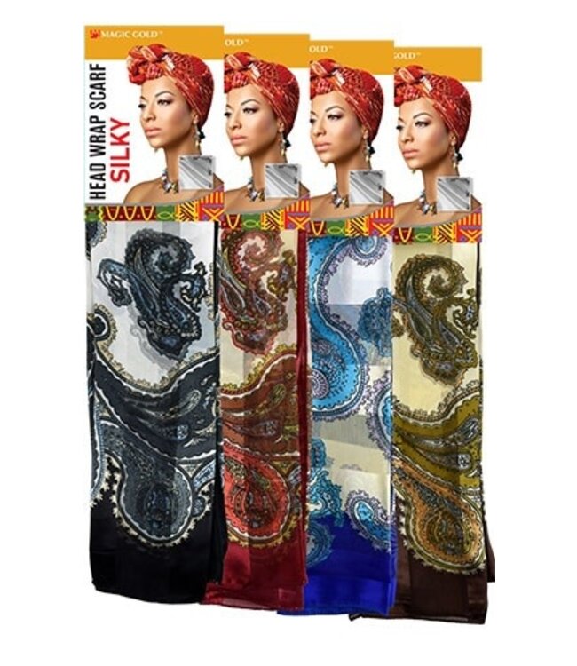 MAGIC GOLD Head Wrap Scarf Silky #12 #SCF99582