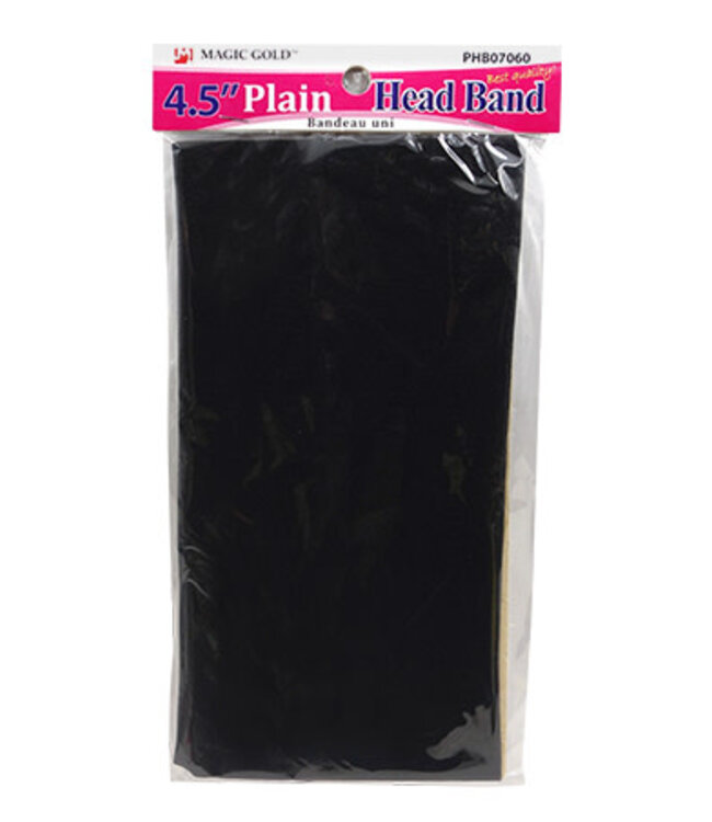 MAGIC GOLD Plain Head Band Large Black