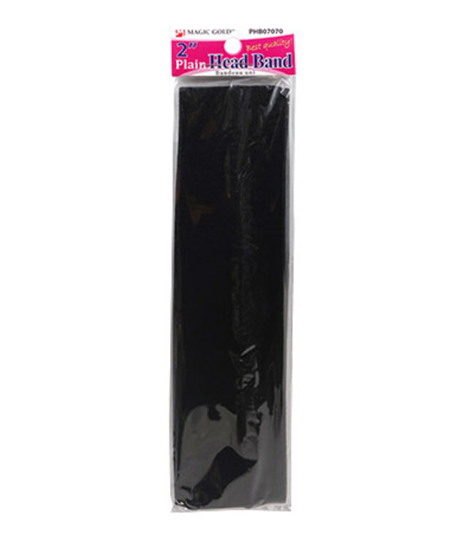MAGIC GOLD Plain Head Band Small Black