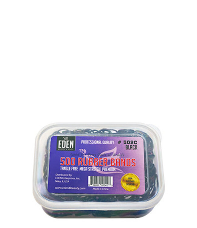 Eden Rubber Band 500Pcs Black #502C JAR