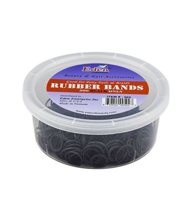 Eden Rubber Band 500Pcs Black #502 Jar