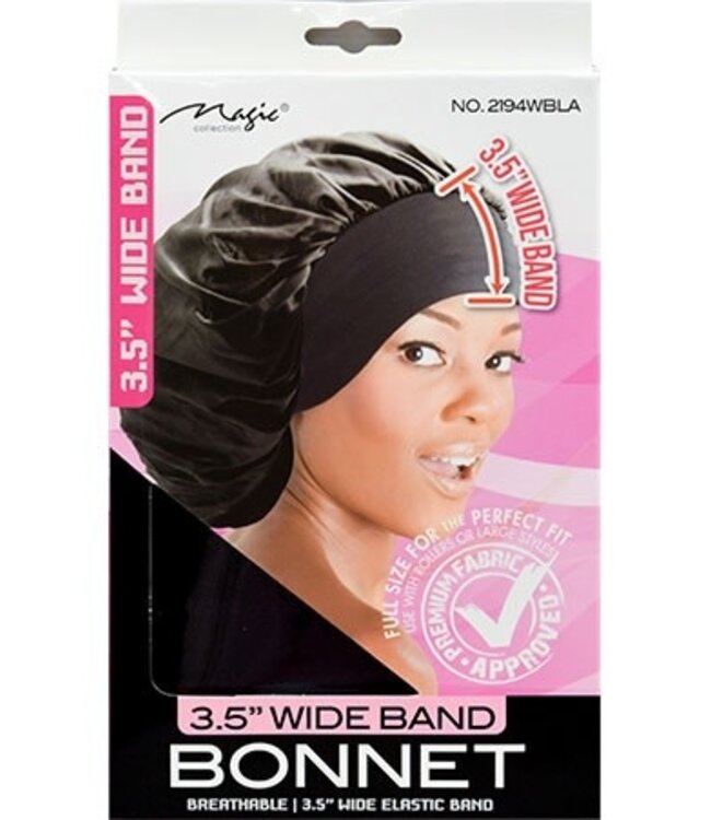 Magic Collection X-Large Wide Band Bonnet #2194 - BLK