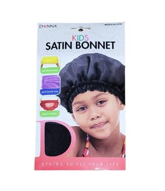 Donna Kid's Satin Bonnet #11212 - Black