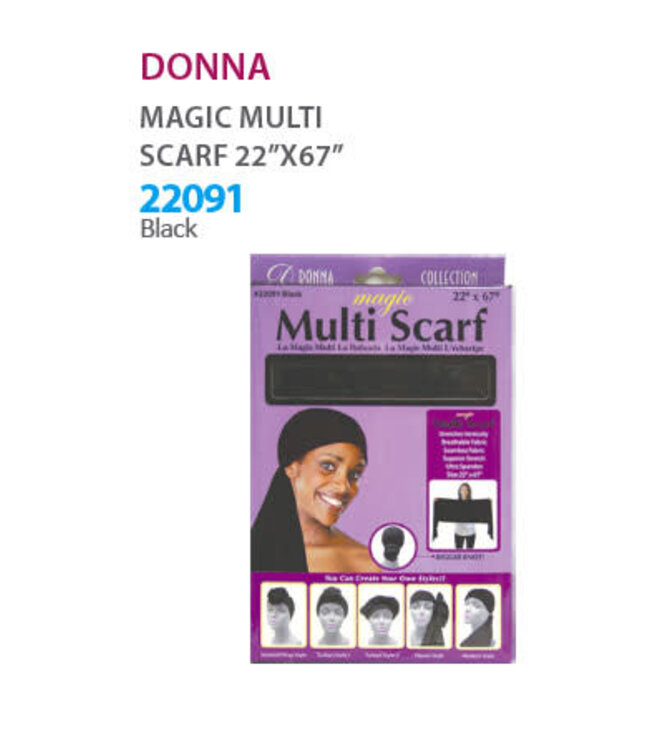 Donna Magic Multi Scarf 22091 Black