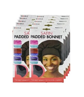 Donna Satin Padded Bonnet 22256 Black