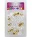 Eden LG Blister Round Beads  BR8-MGC Gold/Clear