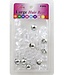 Eden LG Blister Round Beads  BR8-MSC Silver/Clear