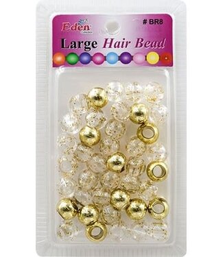 Eden LG Blister Round Beads  BR8-MGOL Gold/Glitter
