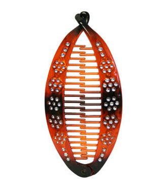 Magic Collection Fish Comb w/Stone #1935 Brown