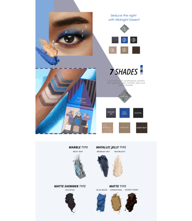 Secret of Pharaoh Pressed Pigment Palette Midnight Desert