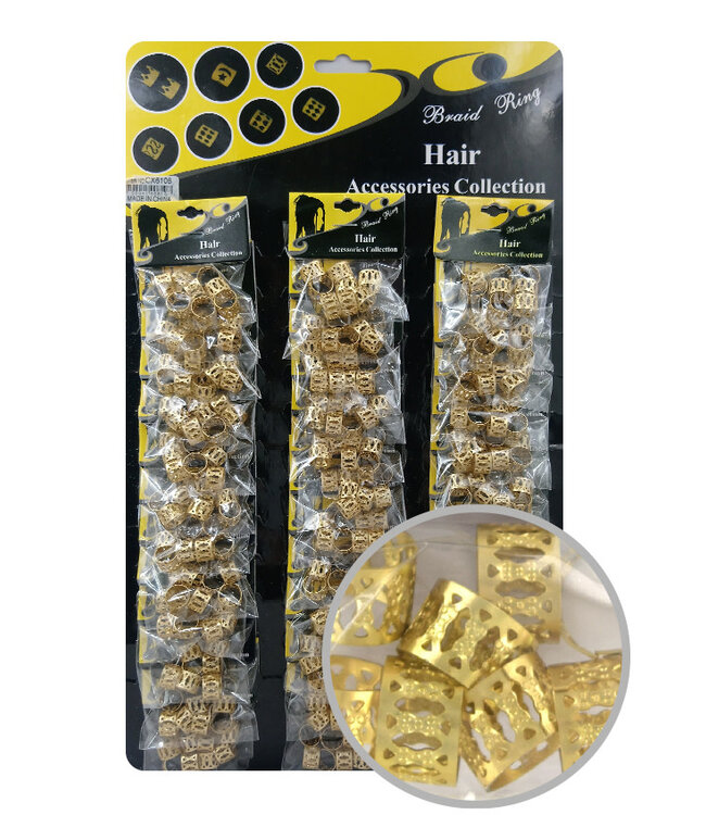 Magic Collection Gold Hair & Nail Ring Bead (XL)CX6108