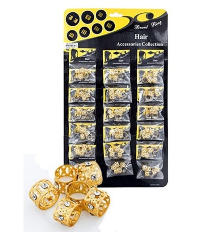 Magic Collection Gold Hair & Nail Ring Bead L CX6110