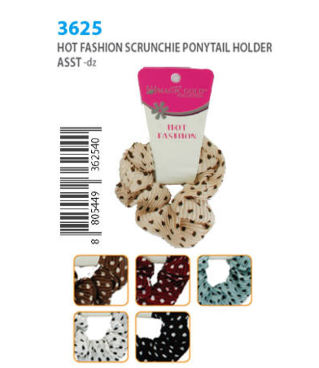 Hot Fashion Hair Scrunchie - Polka Dot 3625