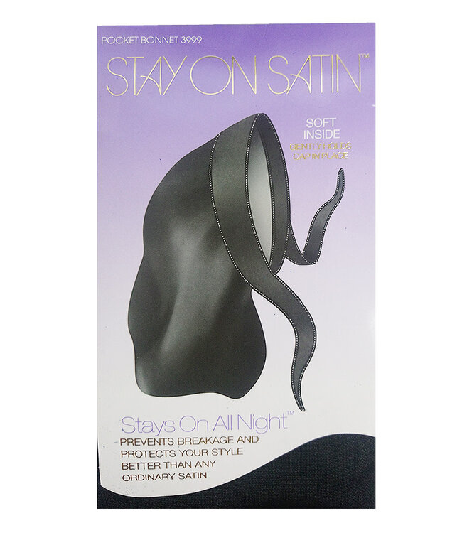 Stay On Stay On Satin Pocket Bonnet  Assorted #3999
