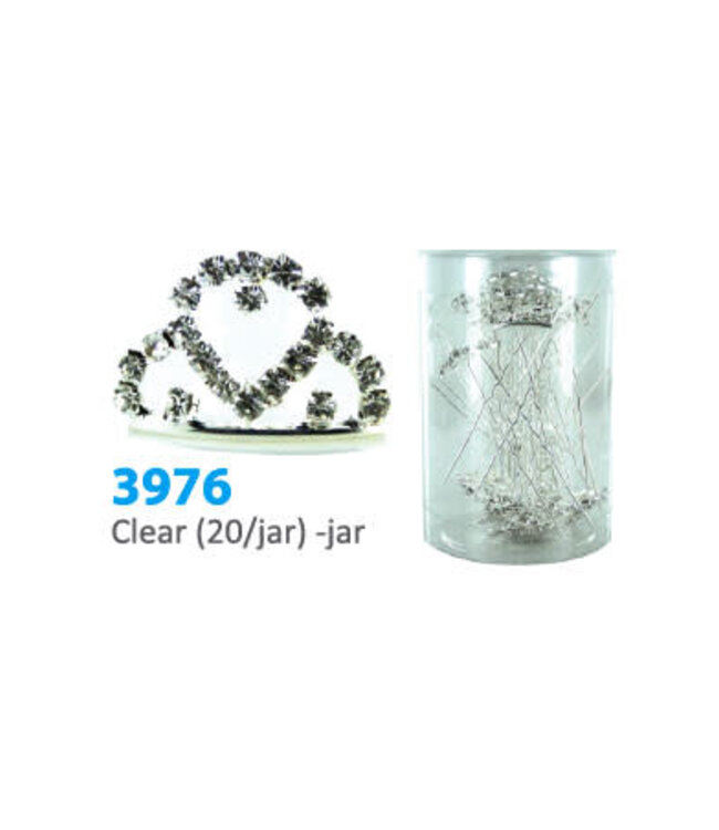 Magic Collection Stone Hair Pins (20/Jar) #3976 Clear