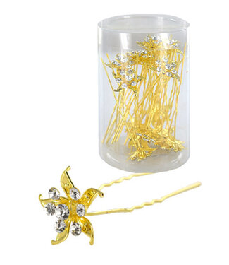 Magic Collection Stone Hair Pins (20/Jar) 6750 Flower