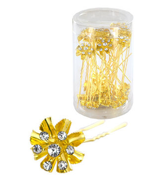 Magic Collection Stone Hair Pins (20/Jar) 6748 Flower